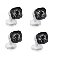 Swann PRO-T835 HD 720p White Body/Black Trim Bullet Camera - 4 Pack