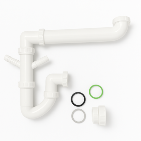 Space Saving Single Bowl Plumbing Kit- Essence