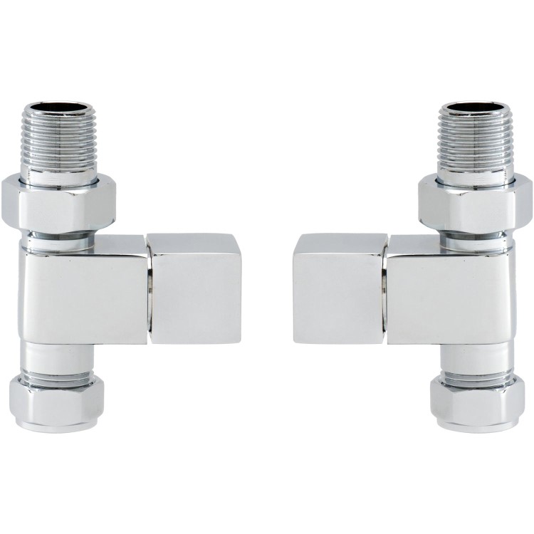 Pair of Straight Square Head Radiator Valves