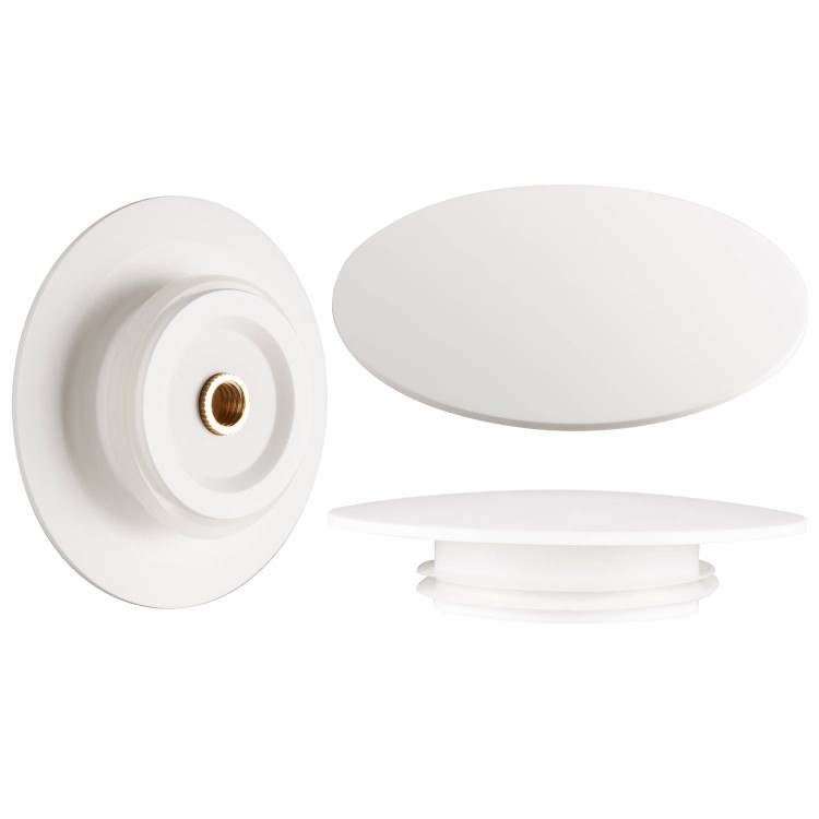 Matt White Stone Resin Bath Waste Cover