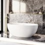 Freestanding Double Ended Stone Resin Solid Surface Bath 1500 x 720mm - Opal