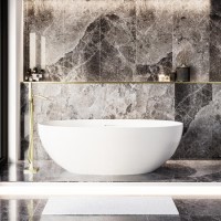 Freestanding Double Ended Stone Resin Solid Surface Bath 1700 x 750mm - Opal Freestanding Double Ended Stone Resin Solid Surface Bath 1700 x 750mm - Opal