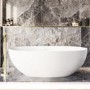 Freestanding Double Ended Stone Resin Solid Surface Bath 1700 x 750mm - Opal