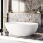 Freestanding Double Ended Stone Resin Solid Surface Bath 1700 x 750mm - Opal