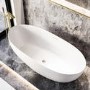 Freestanding Double Ended Stone Resin Solid Surface Bath 1700 x 750mm - Opal