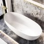 Freestanding Double Ended Stone Resin Solid Surface Bath 1700 x 750mm - Opal