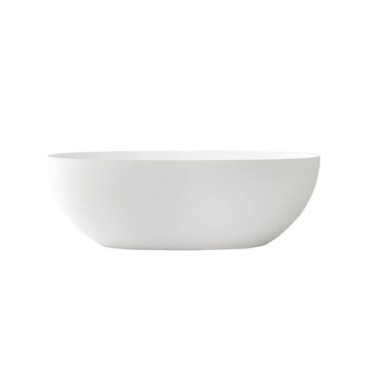 Freestanding Double Ended Stone Resin Solid Surface Bath 1700 x 750mm - Opal