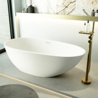 Freestanding Double Ended Stone Resin Solid Surface Bath 1700 x 860mm - Solace Freestanding Double Ended Stone Resin Solid Surface Bath 1700 x 860mm - Solace