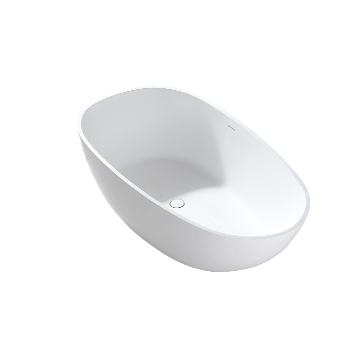 Freestanding Double Ended Stone Resin Solid Surface Bath 1700 x 860mm - Solace