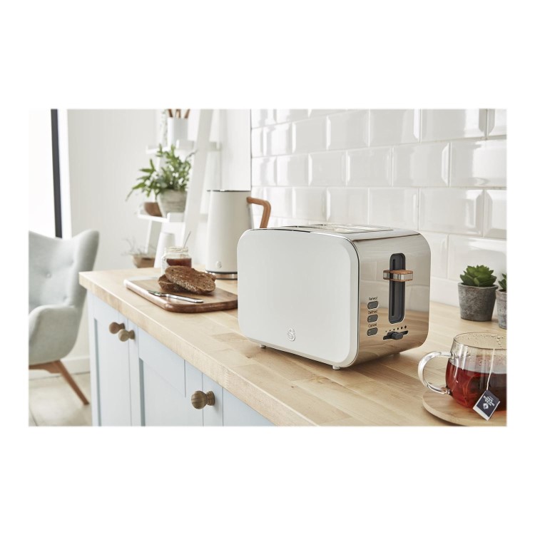 Swan Nordic 2 Slice Toaster - Cotton White