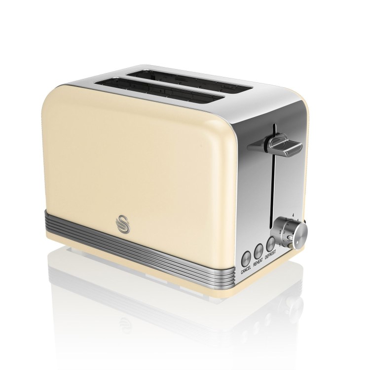Swan ST19010CN Retro 2 Slice Toaster - Cream