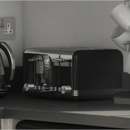 Swan ST19020BN Retro Style 4-slice Toaster - Black