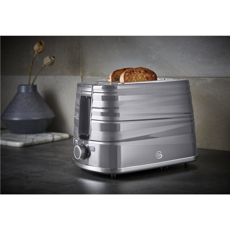 Swan ST31050GRN Symphony 2 Slice Toaster - Grey