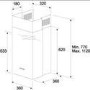 Elica STENAR Stenar Square Column 36cm Chimney Cooker Hood Stainless Steel