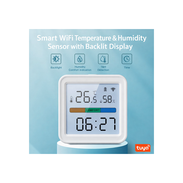 WiFi Temperature & Humidity Sensor - Premium Swiss Edition