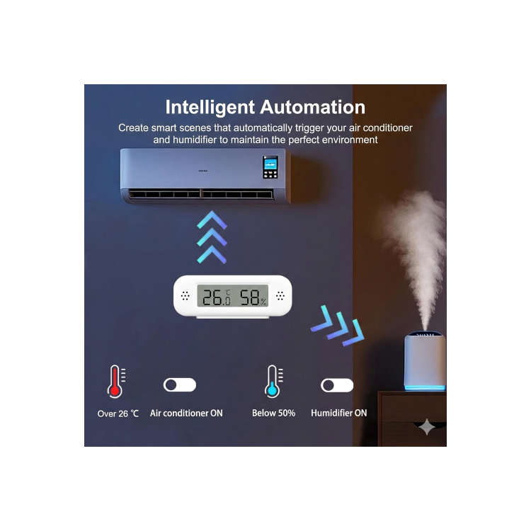 Tuya Smart WiFi Mini Temperature & Humidity Sensor with LCD Screen