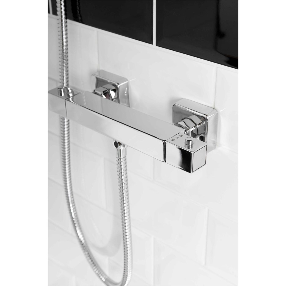 Square Thermostatic Shower Bar Valve STMV01 Appliances Direct