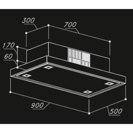 GRADE A3  - Elica STRATOS Ceiling Cooker Hood 900 x 501