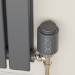 electriQ Modern LED Smart TRV Thermostatic Radiator Valves Wi-Fi Version Anthracite