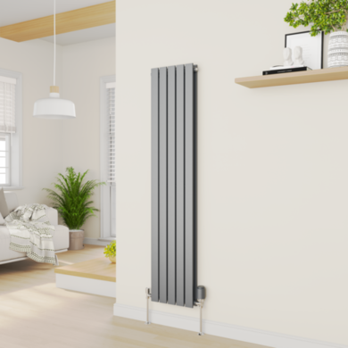 electriQ Modern LED Smart TRV Thermostatic Radiator Valves Wi-Fi Version Anthracite