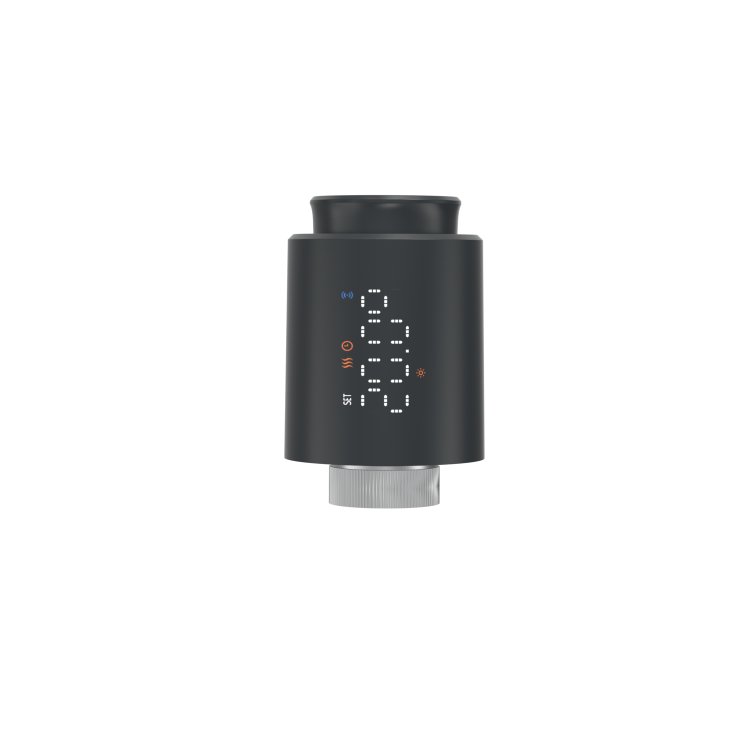 electriQ Modern LED Smart TRV Thermostatic Radiator Valves Wi-Fi Version Anthracite