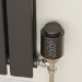 electriQ Modern LED Smart TRV Thermostatic Radiator Valves Wi-Fi Version Black