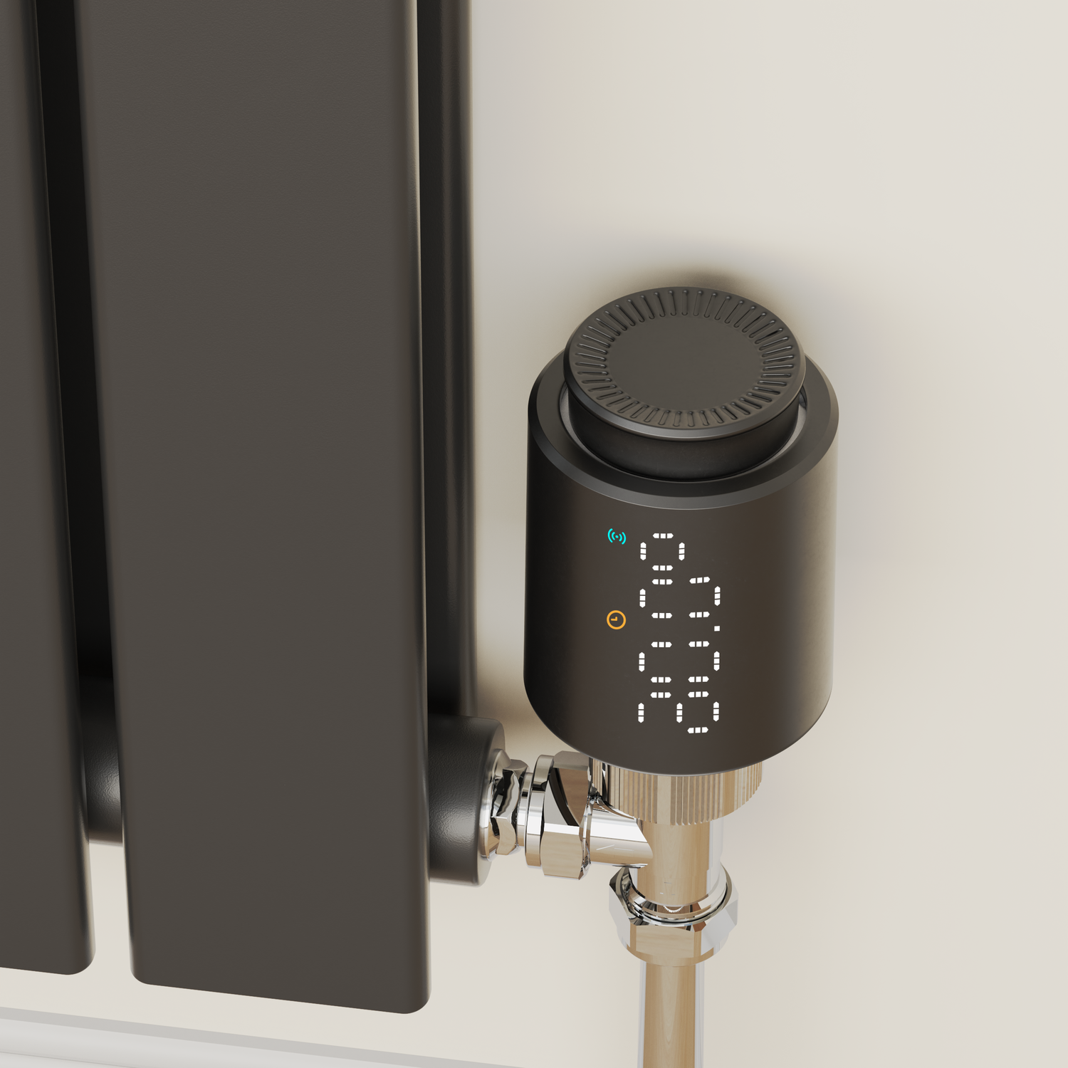 Smart Modern LED TRV Thermostatic Radiator Valves Wi Fi Version