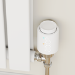 electriQ Modern LED Smart TRV Thermostatic Radiator Valves Wi-Fi Version White
