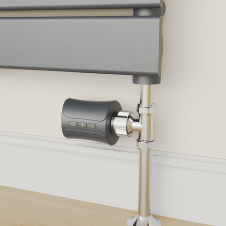 electriQ Modern LCD Smart TRV Thermostatic Radiator Valves Tuya Zigbee Version Anthracite