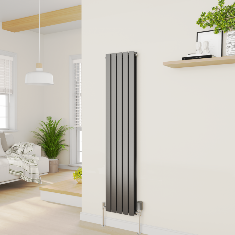 electriQ Modern LCD Smart TRV Thermostatic Radiator Valves Tuya Zigbee Version Anthracite