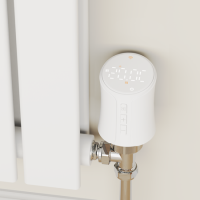 electriQ Modern LCD Smart TRV Thermostatic Radiator Valves Tuya Zigbee Version White