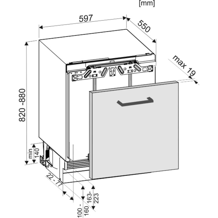 Liebherr 80 Litre Premium Integrated Under Counter Fridge