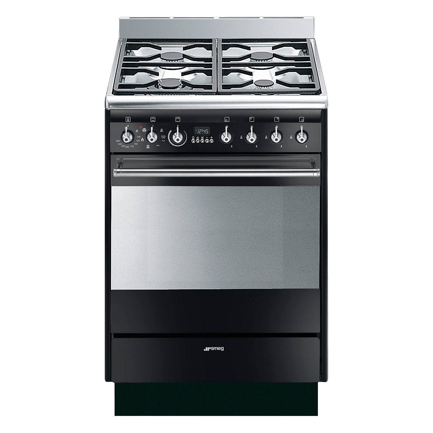 Smeg Concert 60cm Dual Fuel Cooker - Black