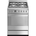 A2/SUK61MX9 Refurbished Smeg Concert SUK61MX9 60cm Dual Fuel Cooker Stainless Steel