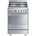 A1/SUK61PX8 Refurbished Smeg Concert SUK61PX8 60cm Dual Fuel Cooker Stainless Steel