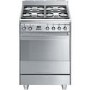 Refurbished Smeg Concert SUK61PX8 60cm Dual Fuel Cooker with Pyrolytic Cleaning Stainless Steel