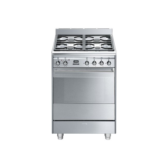 Smeg Concert 60cm Dual Fuel Cooker - Stainless Steel
