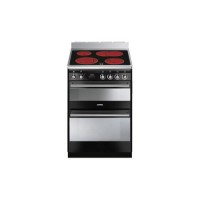 Smeg SUK62CBL8 60cm Wide Double Oven Black Electric Cooker