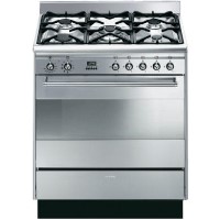 GRADE A2 - Smeg SUK81MFX8 80cm Dual Fuel Range Cooker Stainless Steel