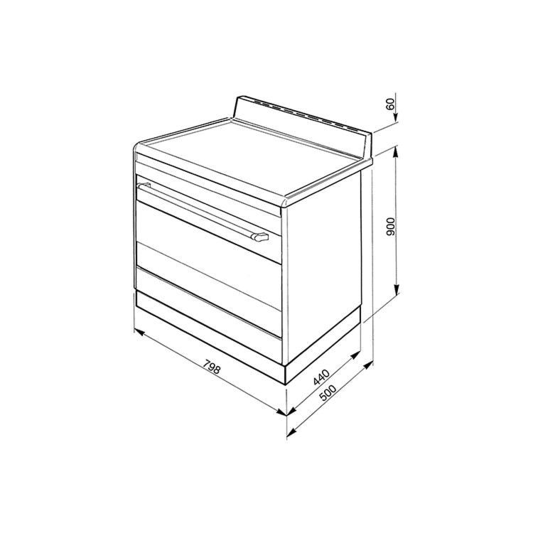 GRADE A2 - Smeg SUK81MFX8 80cm Dual Fuel Range Cooker Stainless Steel