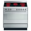 SUK91CMX8 Smeg SUK91CMX8 90cm Single Cavity Electric Range Cooker With Ceramic Hob Stainless Steel