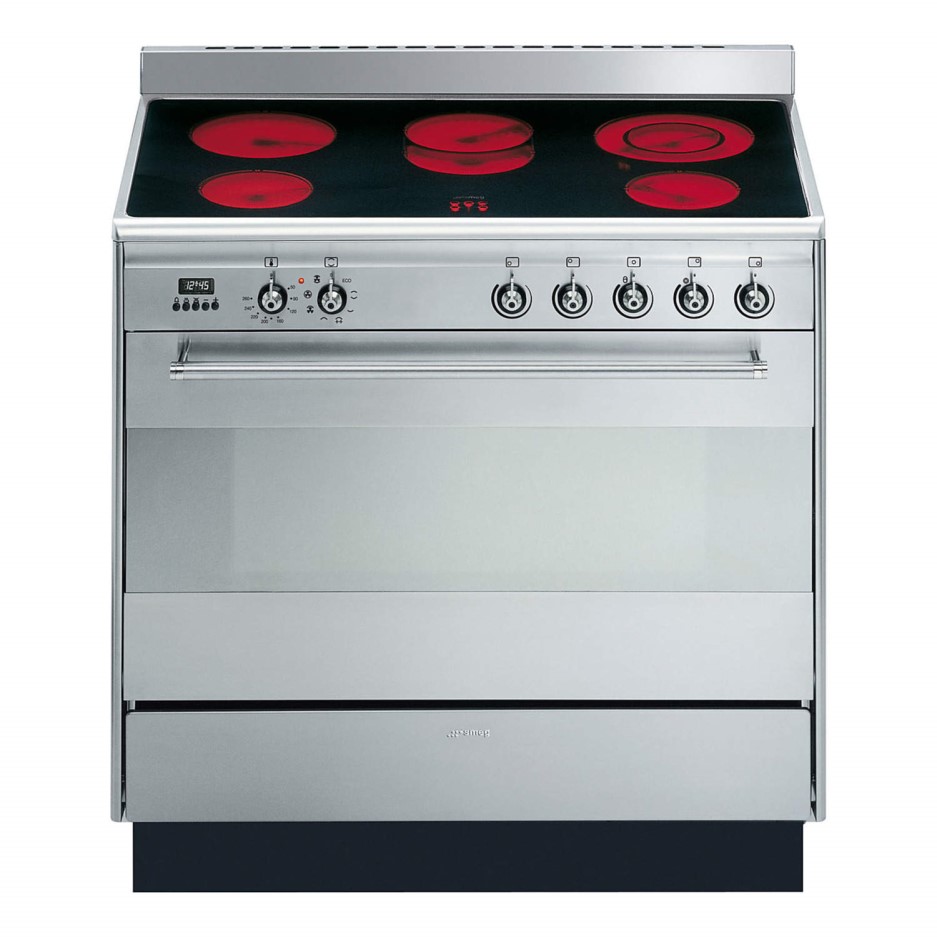 Smeg SUK91CMX8 90cm Single Cavity Electric Range Cooker With Ceramic