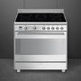 Smeg Concert 90cm Electric Single Oven Range Cooker - Stainless Steel