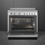 Smeg Concert 90cm Electric Single Oven Range Cooker - Stainless Steel