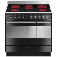 Smeg Concert 90cm Electric Range Cooker - Black