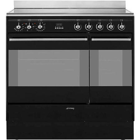 Smeg Concert 90cm Electric Range Cooker - Black