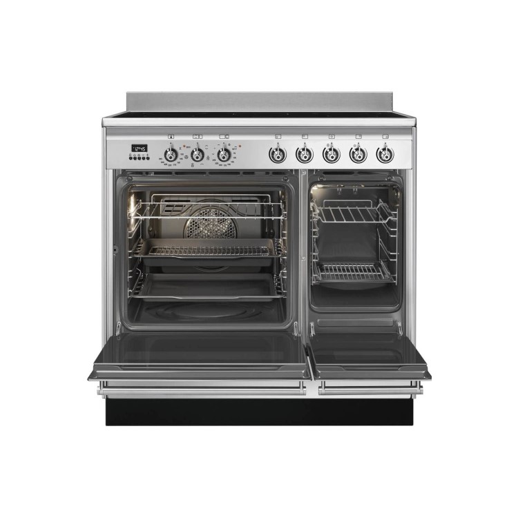 Refurbished Smeg Concert SUK92CMX9 90cm Electric Range Cooker Stainless Steel