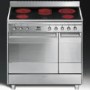 GRADE A2 - Smeg SUK92CMX9 Concert Double Oven 90cm Electric Range Cooker With Ceramic Hob - Stainless Steel