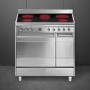 GRADE A2 - Smeg SUK92CMX9 Concert Double Oven 90cm Electric Range Cooker With Ceramic Hob - Stainless Steel