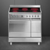 GRADE A2 - Smeg SUK92CMX9 Concert Double Oven 90cm Electric Range Cooker With Ceramic Hob - Stainless Steel